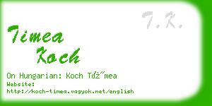 timea koch business card